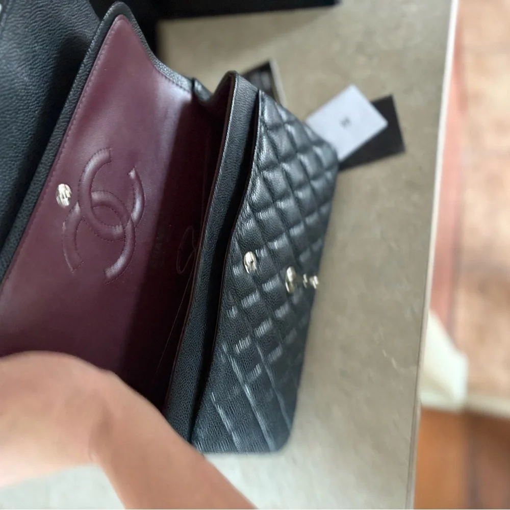 CHANEL Quilted Black Bag with Silver Accents - Picture 2 of 2